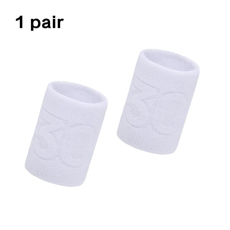 1 Pair Cotton Elastic Wristband Support Basketball Wrist Brace Wraps Men Kids Gym Fitness Powerlifting Tennis Sweat Absorption 1