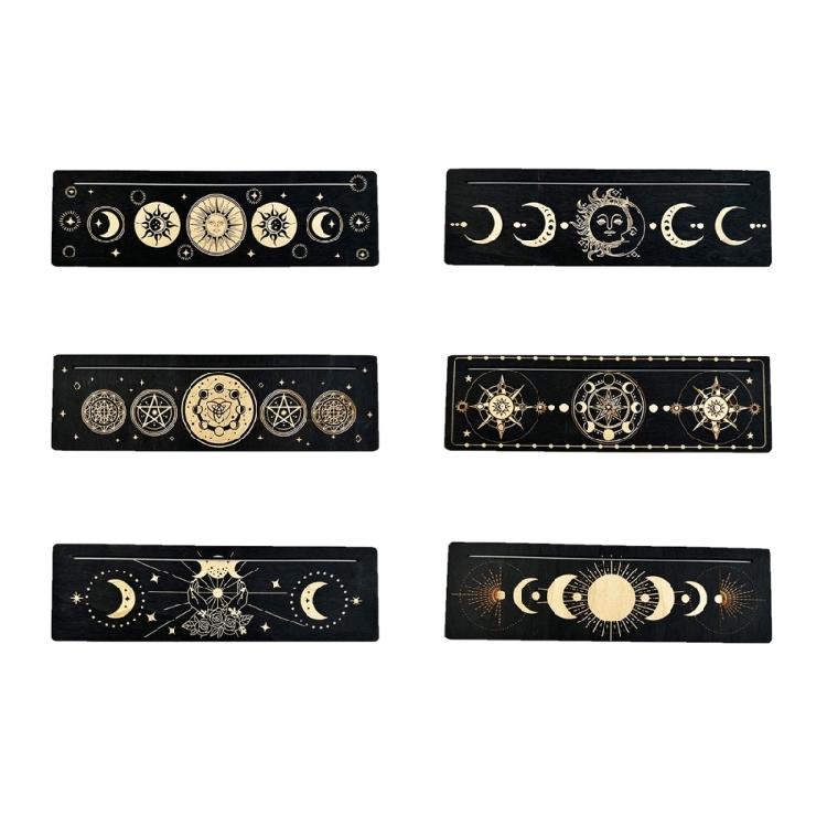 Moon Phases Altar Base Moon Shape Rectangle Cards Holder Witch Divinations Tool