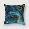 Nordic Blue Marble Polyester Pillowcase Sea Rock Texture Bedside Sofa Chair Throw Pillow Cushion Cover Home Decor Cushion Cover