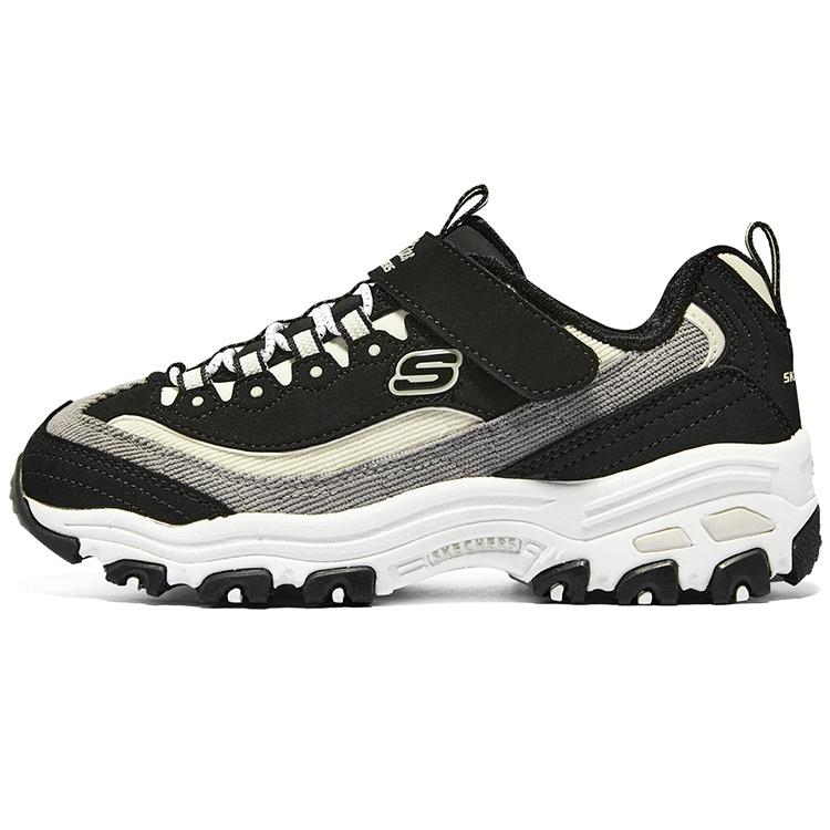(GS) Skechers D lites 1.0 Black Grey Beige Kids 302524L-BKNT EU 35