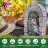 Cartoon Mouse Door Statue Easy Installation Garden Animal Sculptur Adorable Mouse Figurine  Yard