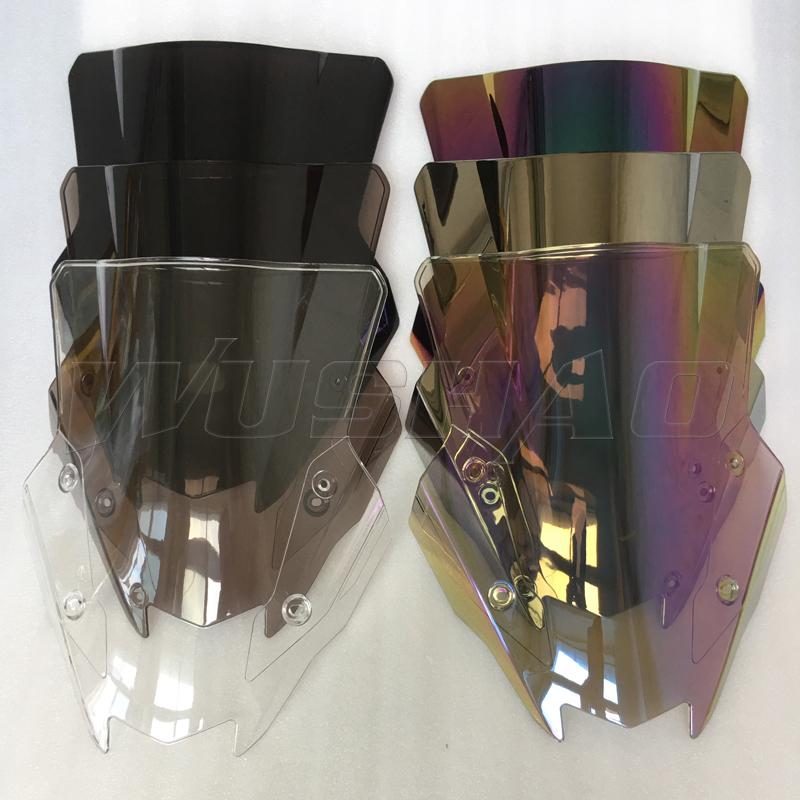 Motorcycle Double Bubble Windshield WindScreen Screen For Kawasaki Ninja 1000 Z1000 Z 1000 SX Z1000SX Iridium