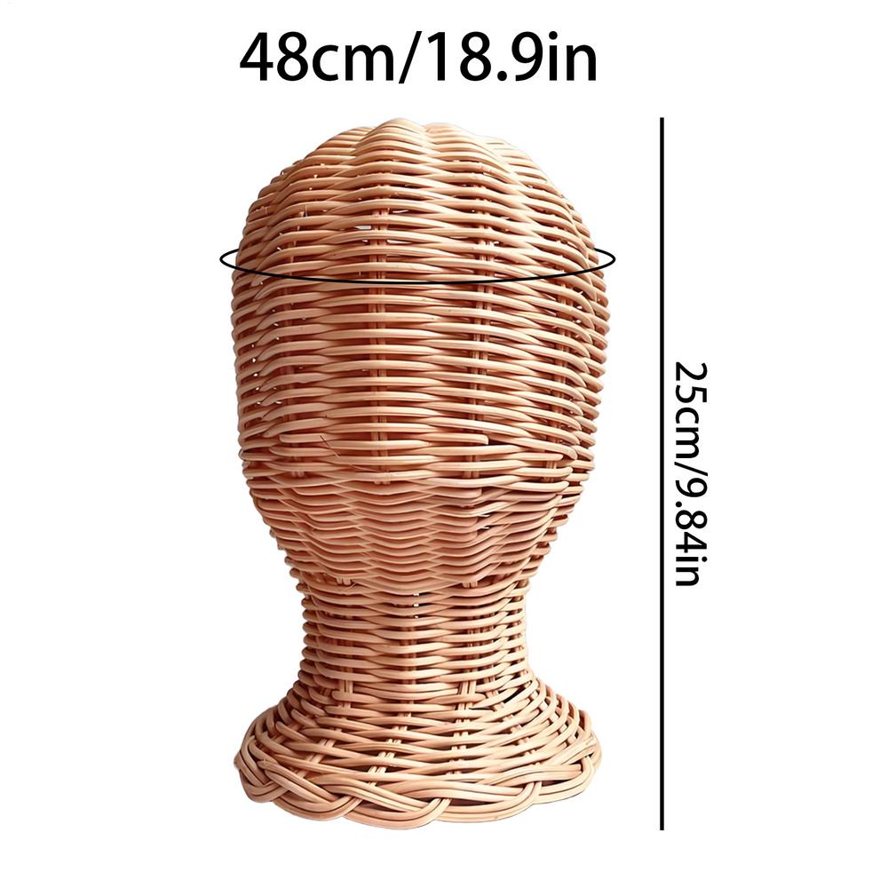 

Манекен для шляп Ротанговый манекен голова Шарф Подставка для шляп Неопрокидывающееся основание Органайзер Головные уборы Настольная стойка Для дома Прихожая Гардероб