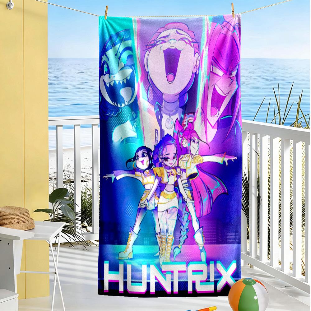 Beautiful Witch Hunter Team Beach Towel Quick-Dry Soft Microfiber Comfortable Lightweight