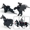 2PCS/SET NEW Magic Scene Pegasus Wings Black White Warhorse Horse Parts Building Blocks Classic Model Sets Bricks Kids Kits