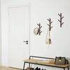1PC Wall-mounted Coat Rack Creative Coat Rack Bedroom Wooden Hook Modern Solid Wood Simple 4 Hooks