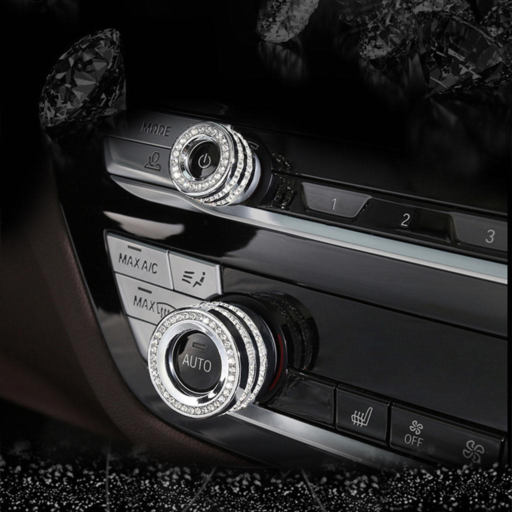 Buton de comandă pentru pornirea mașinii Media Drive pentru inel de cristal cu stras pentru seria X5 X7&x318 Controlul pornirii motorului pentru interiorul mașinii K