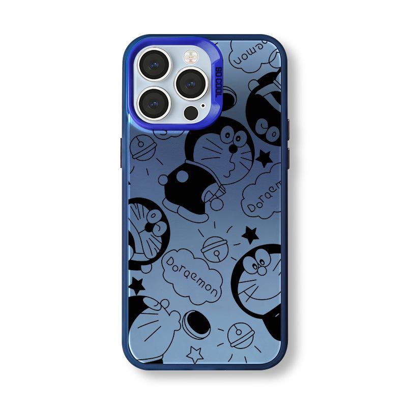 Doraemon Silver Phone Case for iPhone 17/16/15/14/13/12 Pro Max - Cross-Border Niche Collection