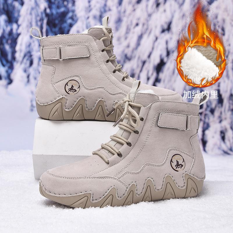 Luxury Brand Women Ankle Boots Designer Warm Women Snow Boots with Fur Non-slip High Top Work Shoes Comfortable Cotton Boots
