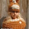 New Children's Hat Pony Knitted Hat Scarf Two-piece Set Wool Crochet Warm Animal Hat