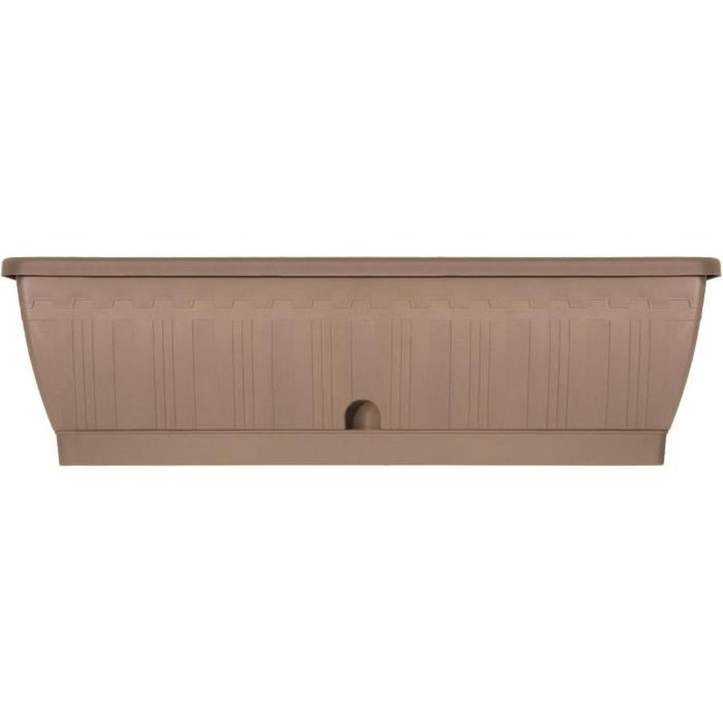 Jardiniere - GARDEN ID Terraflor - Taupe 60 cm - Solidité - Réserve d'eau - Recyclé & 100% recyclable - Volume pour plantes.