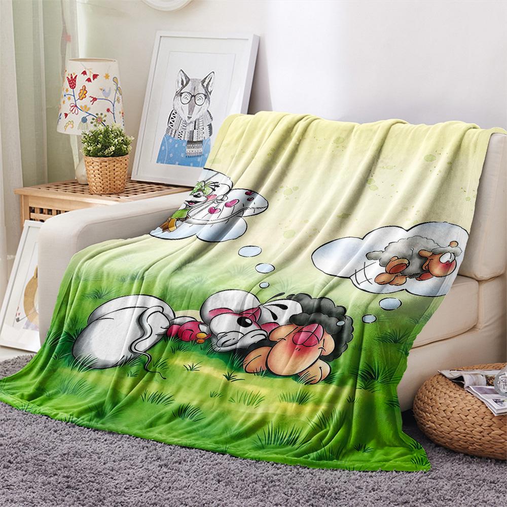 Diddl2 Flannel Blanket, High quality Comfortable for All Seasons, Home Decor, Warmth and Comfort