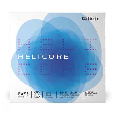 Wood Bass Strings HH611 Helicore Hybrid Bass D'Addario (Contrabass) 3/4M Strings/G-nickel []