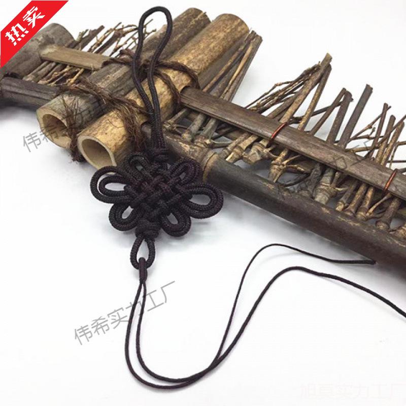 Handmade Chinese Knot Car Pendant with Double Rayon Tassels - Year of the Horse Design