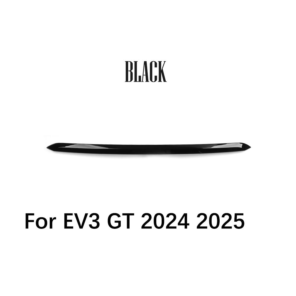 For Kia EV3 2024 2025 Car Exterior Carbon Fiber Piano Black Front Bumper Mesh Decorative Stripes Mouldings LHD RHD