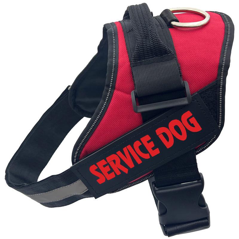 Ham pentru câine K9 Cross-Border cu etichetă ID anti-pierdere cu velcro și opțiuni de gravare.