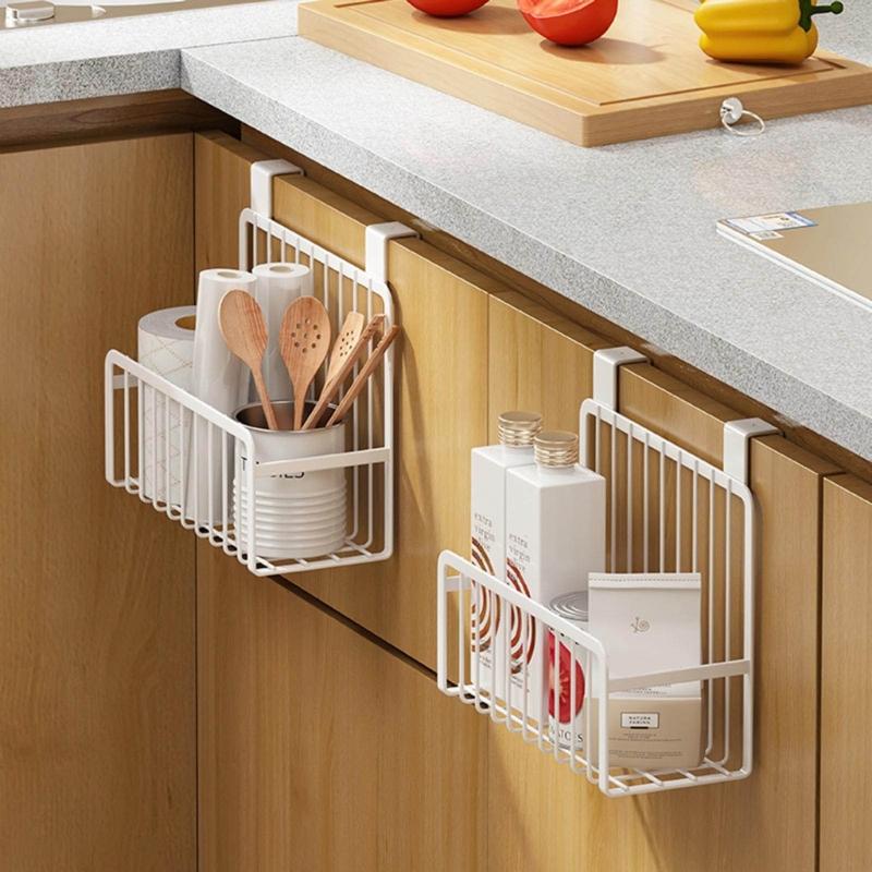 Home Metal Grid Storage Basket Bedside Caddy for Pantry,Bathroom Easy To Install