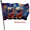 Beer Mugs American Flag Garden Flag 2D Printed Polyester Outdoor Patio Decor