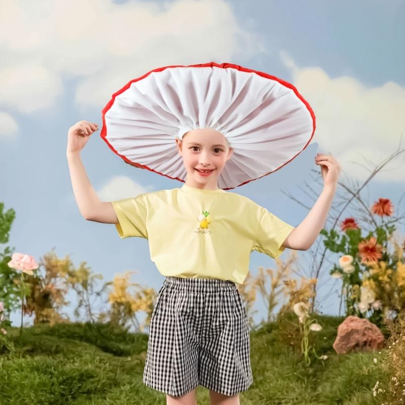 Halloween Mushroom Hat Headgear Adorkable Funny Head Cover for Masquerade Halloween Adorkable Cartoon Hat Headgear