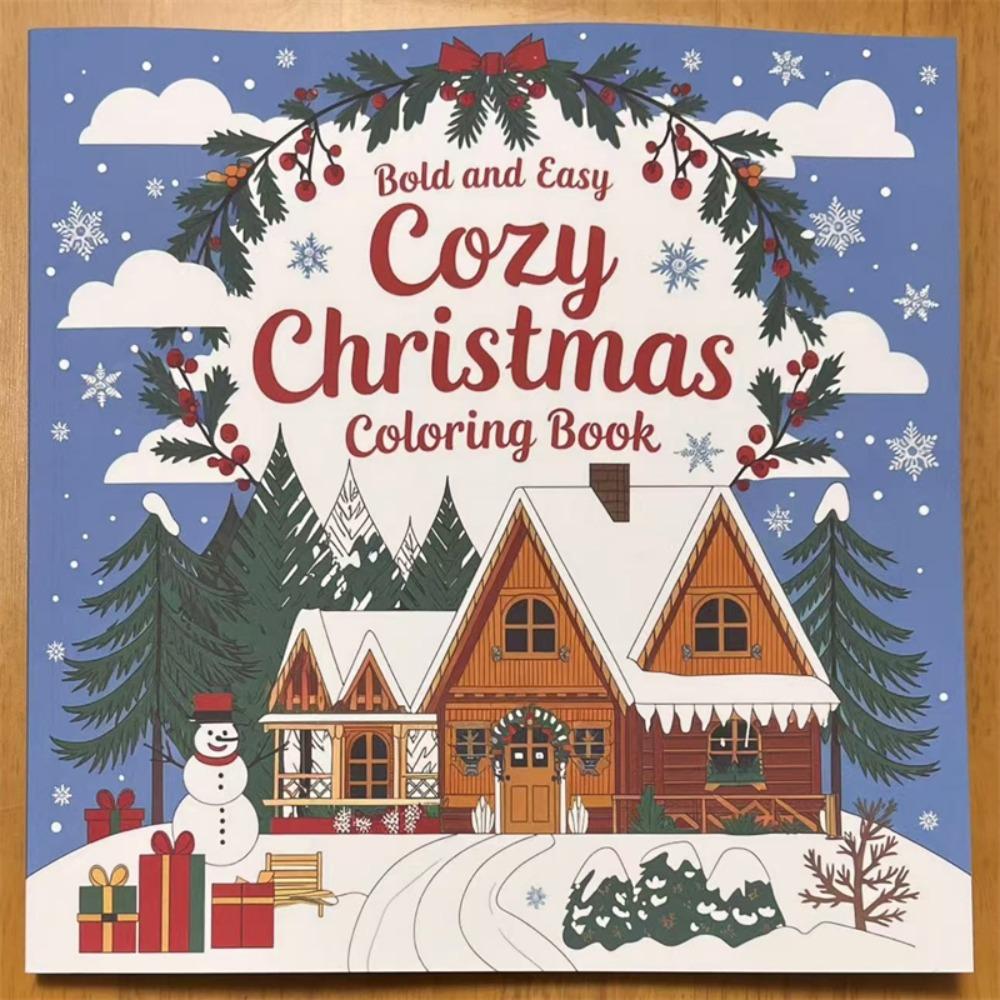 

Монтессори Подарок С Рождеством Раскраска Рождественская Тема Книжка с Дудлами на Рождество B