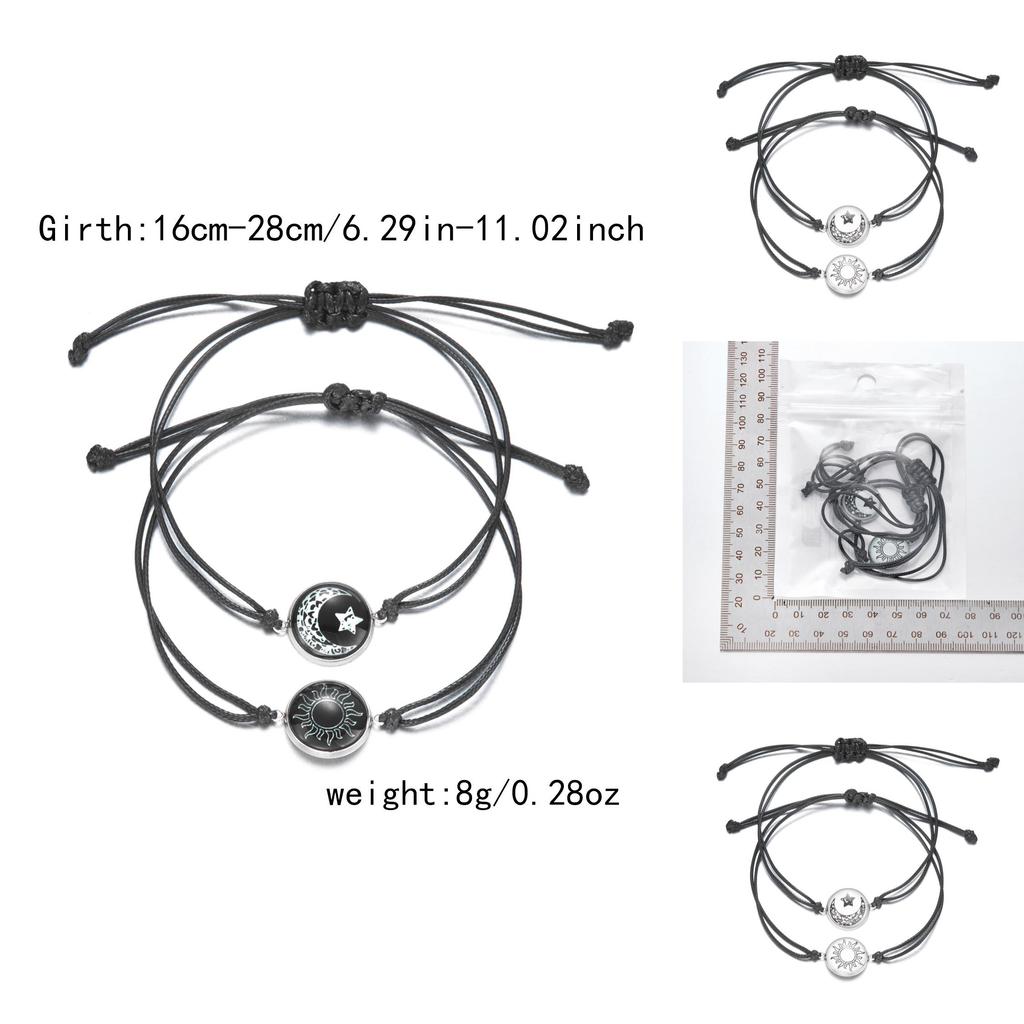 Moon And Sun Stone Beaded Bracelet With Electroplated Finish For Women Gift