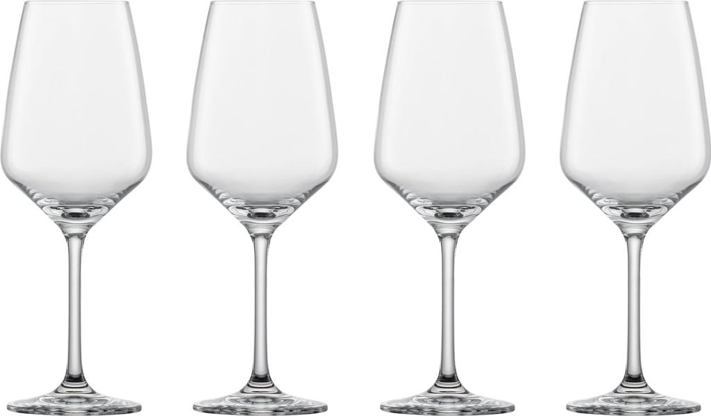 ZWIESEL GLAS Break-Resistant Tulip Wine Glasses, Suitable for Red and White Wines, 4-Piece Machine-Made Glass (l123609)