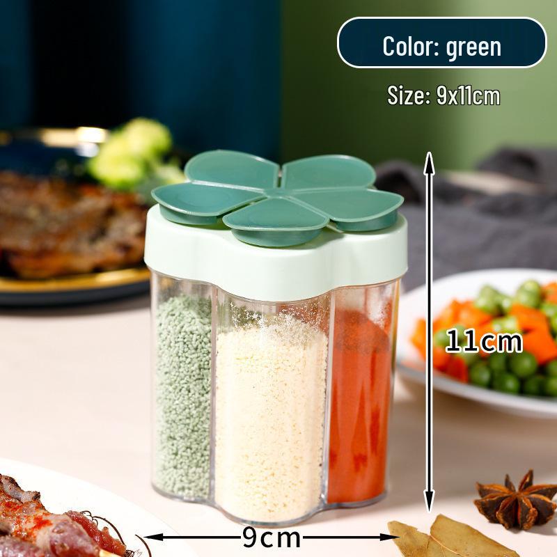 Multi-Color 5-in-1 Kitchen Seasoning Set: Salt Shaker, MSG Container, Spice Jar