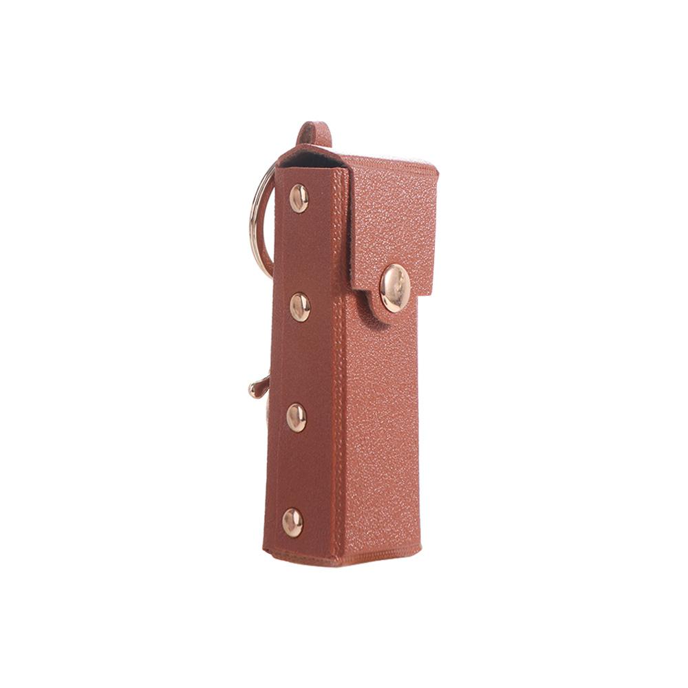 Portable Waterproof Lipstick Bag With Keychain Storage Bag Lipstick Pouch Soft Leather Lipsticks Protective Cover Outdoor