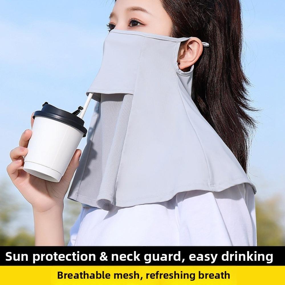 Breathable Face Mask Adjustable Neck Protection Cover Fashion UV-Proof Mask  for Sun Protection
