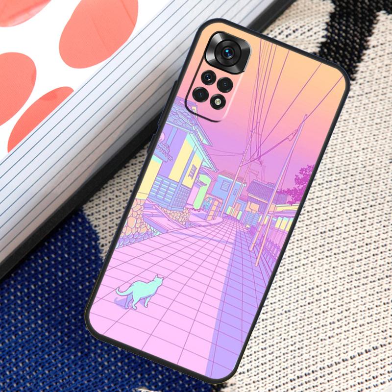 Pastel Japan Kyoto City Case For Xiaomi Redmi Note 12 8 9 10 11 Pro 9S 10S 11S 8T Redmi 10 12C 9C 10A 10C Coque