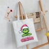 Christmas Printed Shoulder Bag Student Casual Handbag Large Capacity Canvas Bag