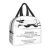 Luxury Pearl And Abalone Poodle Dog Insulated Lunch Bag for Women Resuable Pudel Caniche Cooler Thermal Bento Box Work School