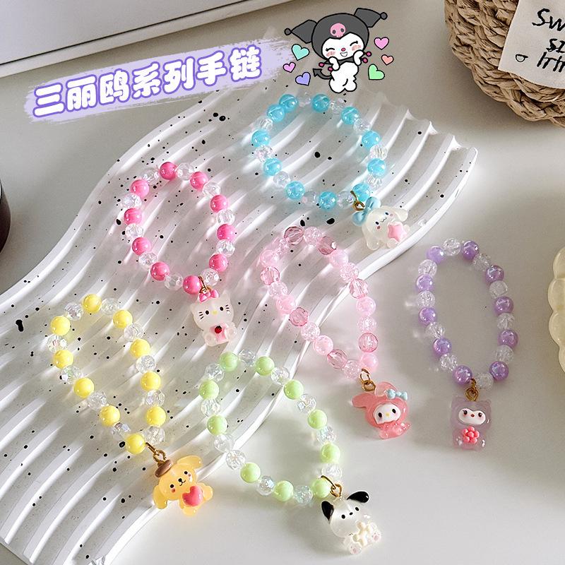 Sanrio Cartoon Gelee-Farbe Perlenarmband für Mädchen und Schülerinnen