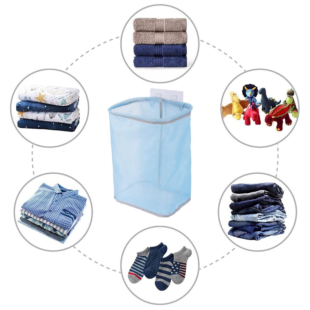 Linkidea Bath Toy Storage Hanging Mesh Bathtub Toy Holder Basket with Adhesive Shower Caddy for and Car Toys 2-Pack Organizer, Hooks, Kids, Toddlers,