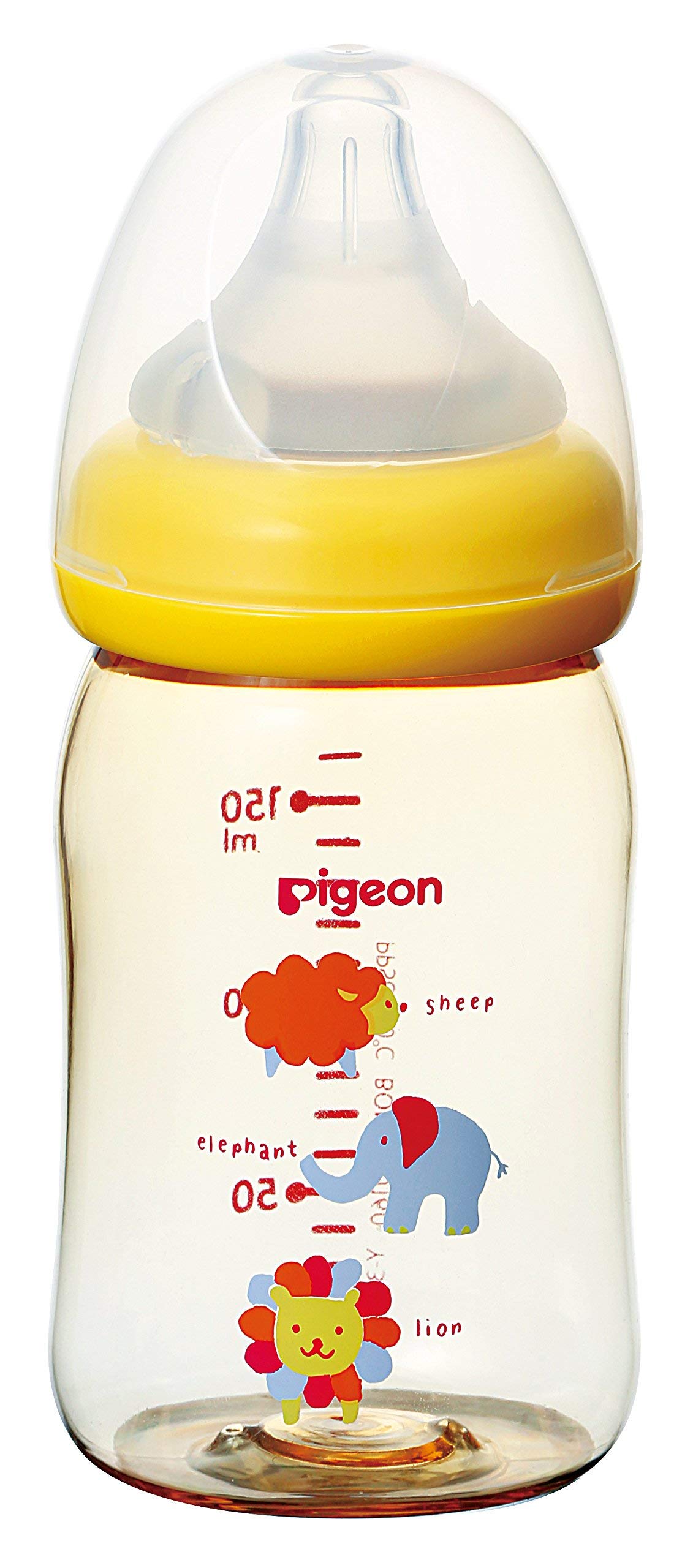 

Pigeon Breastfeeding-Realization Bottle (Plastic, 160ml) with Animal Print Design, for 0+ Months, Supports Breastfeeding (1 Bottle)