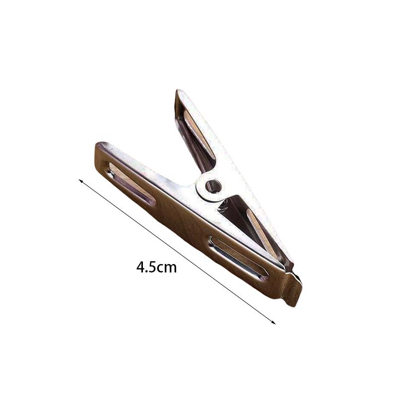 20Pcs Stainless Steel Clothes Pegs Washing Clips Household Clothing Sealing Clip Windproof Clips Hang Pins Metal Clips Clamps