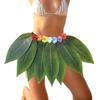 Leaves Skirt Hawaiian Green Grass Skirt Kids Dress Up for Party Girls Photo Autumn Cosplay Teens Stage Performance Halloween