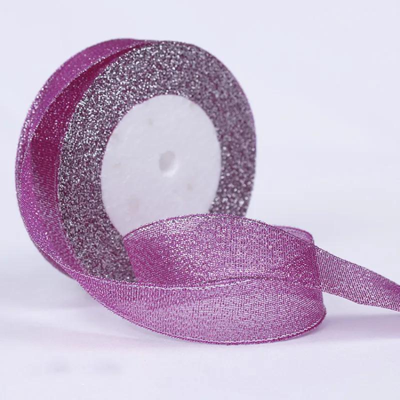 25yards 25MM Glitter Onion Ribbon Chrismas Wedding Decor Cake Candy Box Packaging Gift Wrap Materials Apparel DIY Accessories