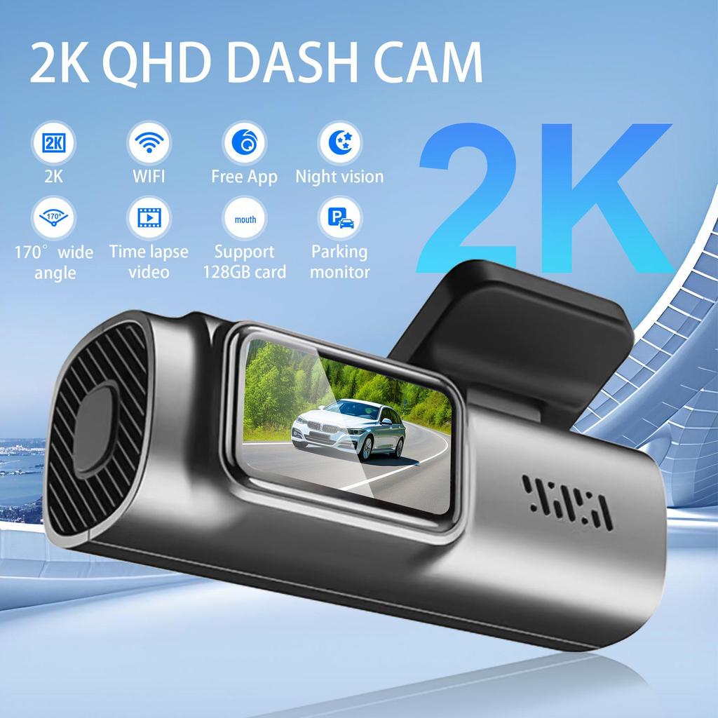 2K High-Definition Lipstick-Style Dash Cam with WiFi Connectivity