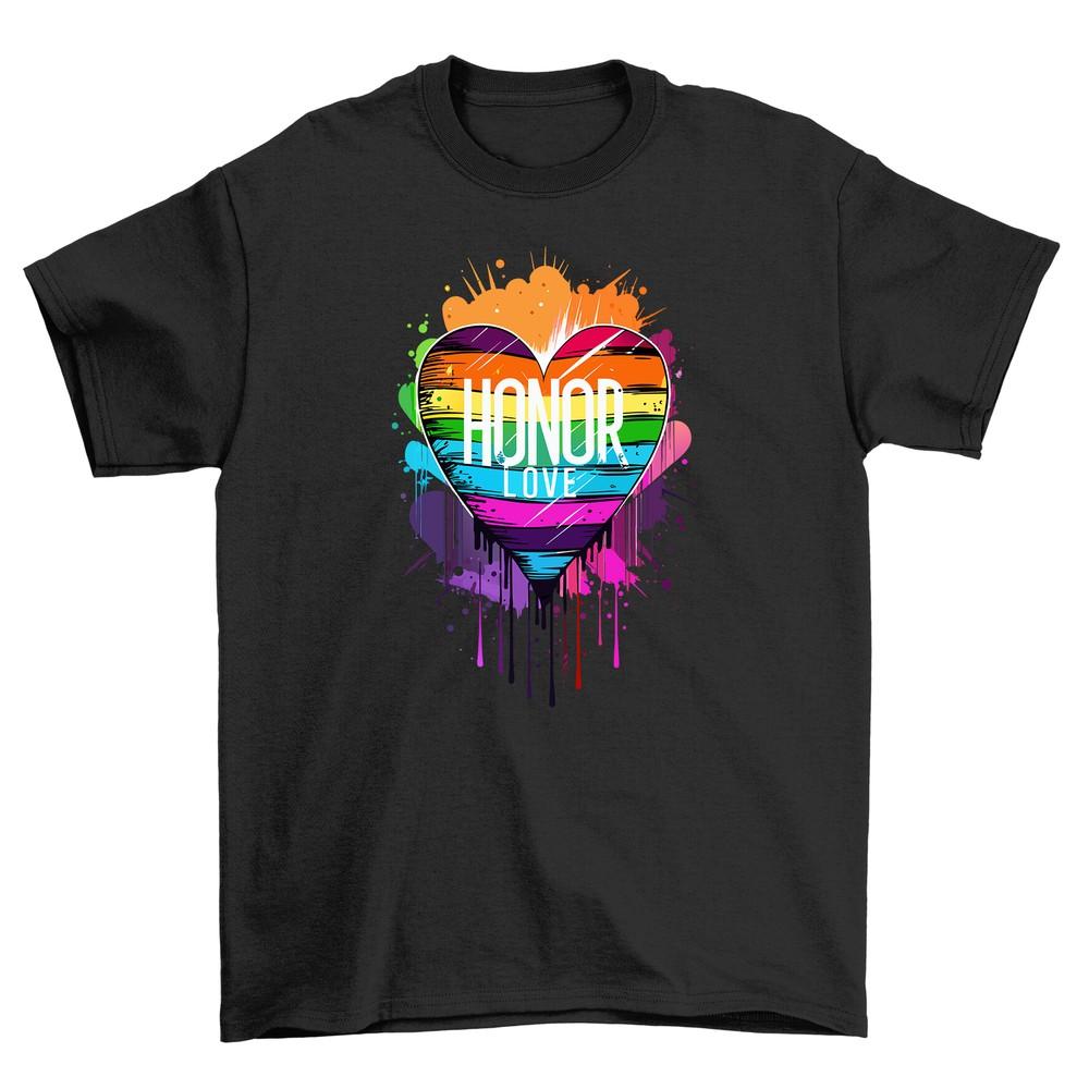 'Pride_17 Heart Rainbow'' T-shirt - Fun, Colorful, and Proud! 100% Cotton, Unisex