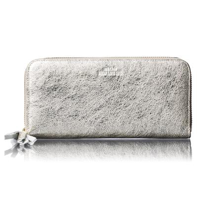 FRANCK ROSSINI METAL CRASH Women's Long Wallet, Made In Italy from Cowhide Leather, Vertical Design, Holds 20 Cards, Perfect As a Mother's Day Gift,