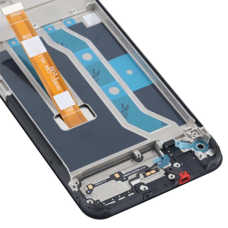 Für Realme C21Y Grad B LCD-Bildschirm und Digitizer-Baugruppe+Rahmen Ersatzteil (ohne Logo)
