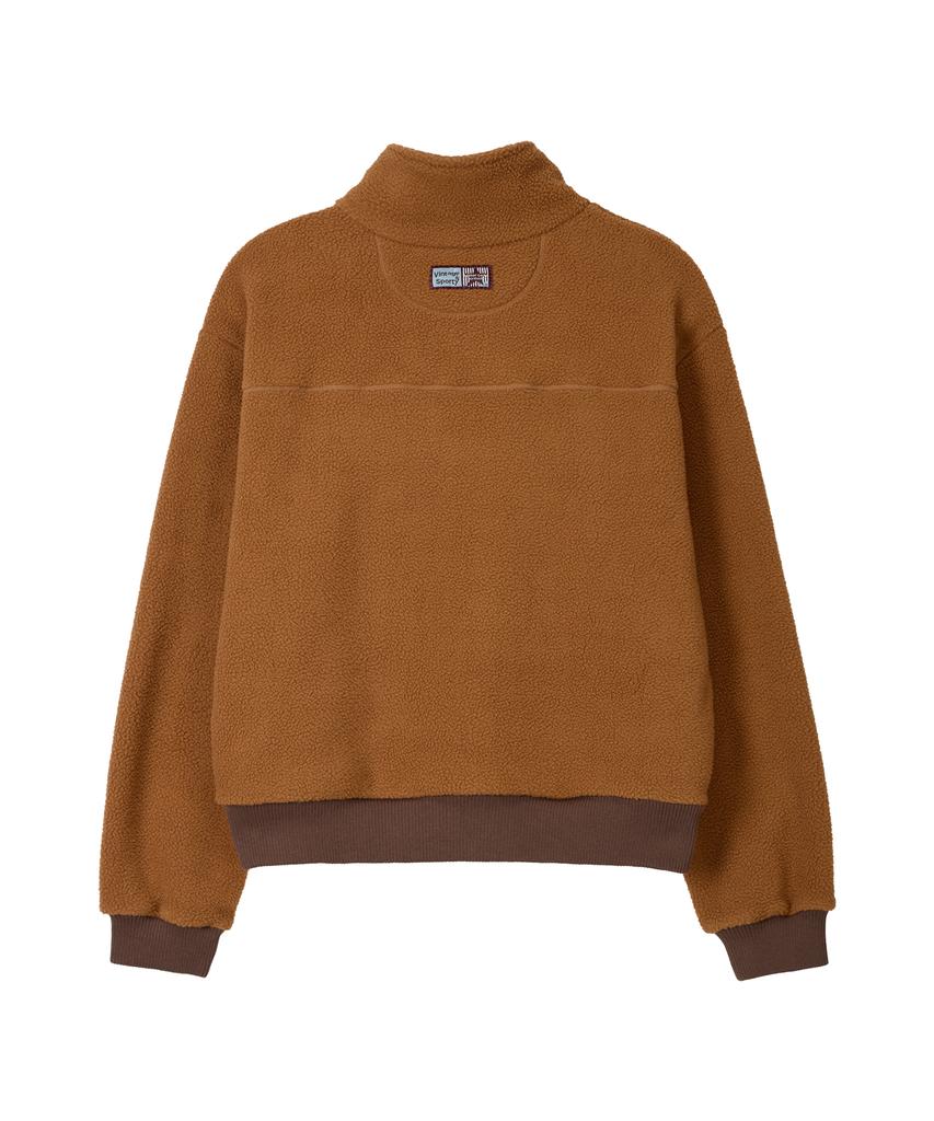 BITTERCELLS Teddy Shearling Fleece Zip-Up - Camel