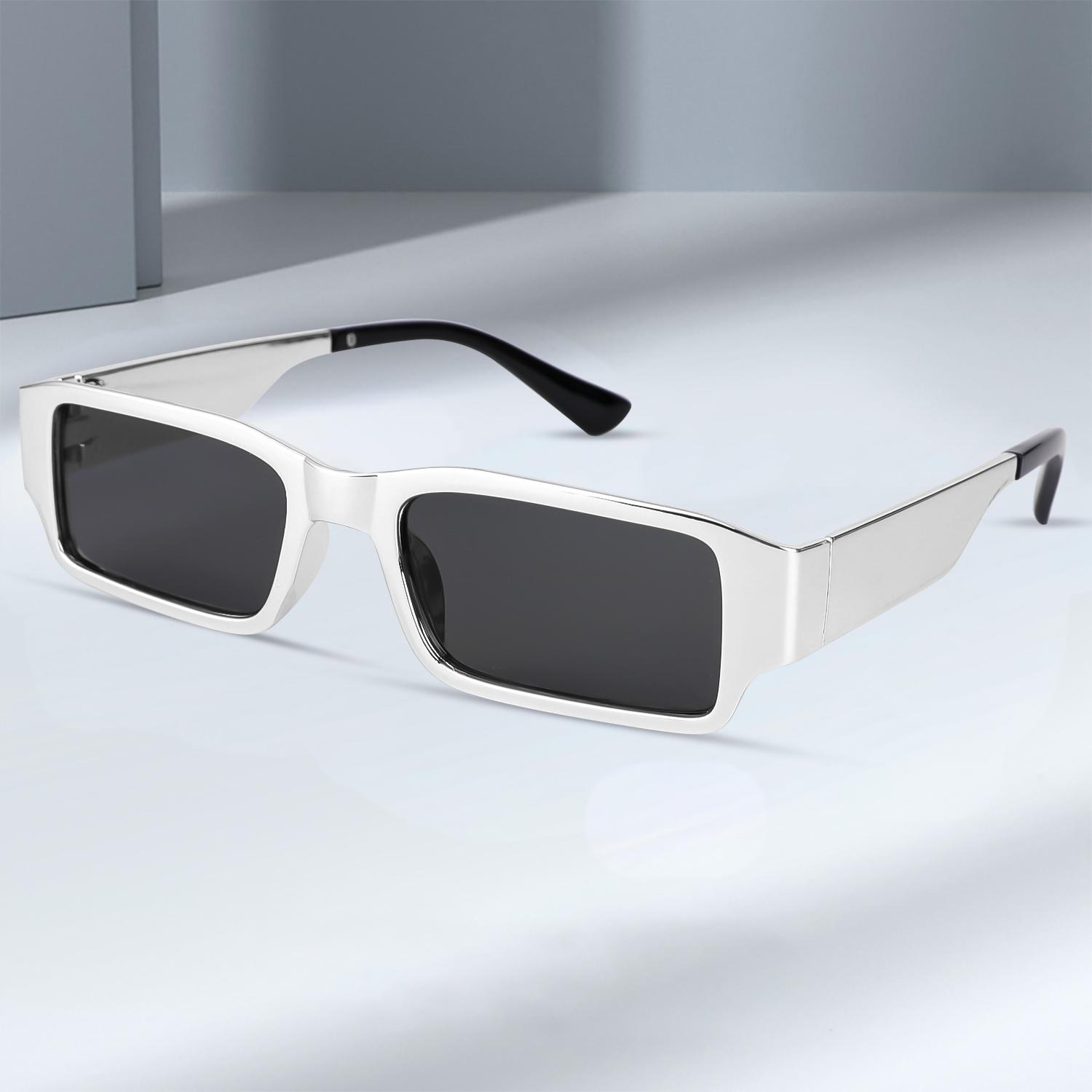 

Ретро маленькие прямоугольные солнцезащитные очки для женщин и мужчин винтажные модные узкие квадратные солнцезащитные очки UV400