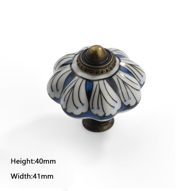 Vintage Ceramic Pumpkin Cabinet Knob Drawer Furniture Handles Dresser Door Pulls Wardrobe Closet Cupboard Hardware Accessories