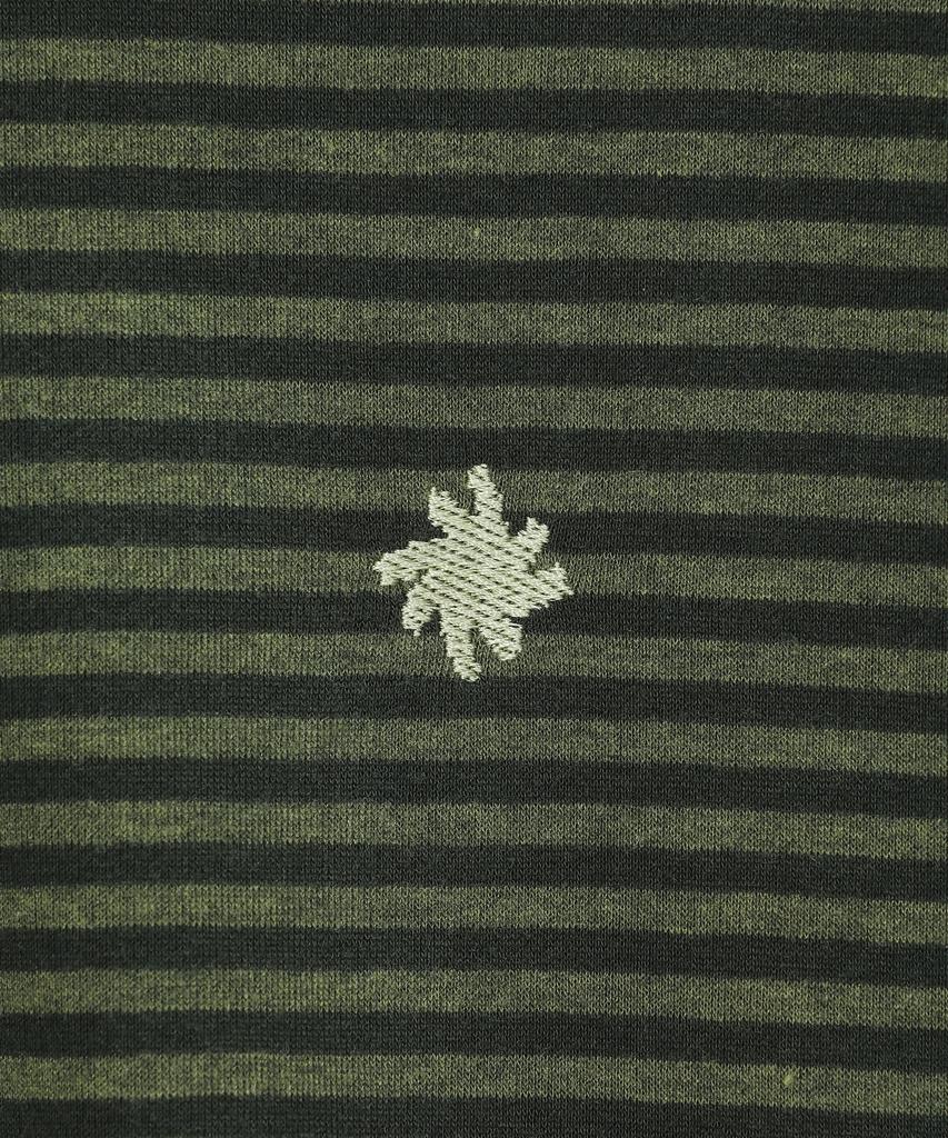 SLOW RECORD HOUSE Striped Long Sleeve_Khaki