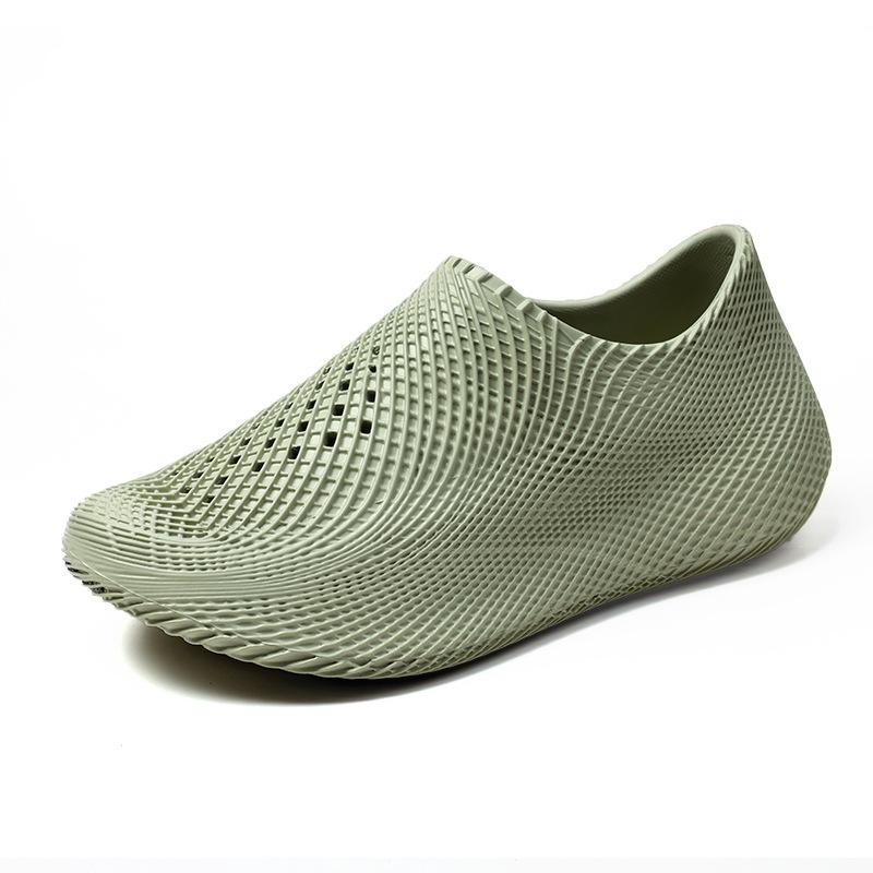 

Женские однотонные туфли с дырочками, повседневная нескользящая сумка и тапочки, пляжные сандалии для отдыха на природе 41 зелёный