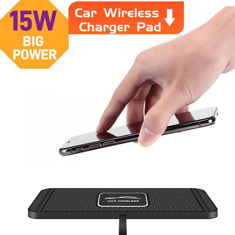 

Автомобильное беспроводное зарядное устройство, силиконовая нескользящая накладка для iPhone 14, 13, 12, 11, Samsung, 15 Вт, автомобильные беспроводные зарядные устройства для телефонов, станция быстрой зарядки