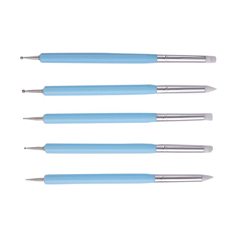 

Multifunctional Nail Art Silicone Carving, Dotting & Embossing Pen for Polymer Clay