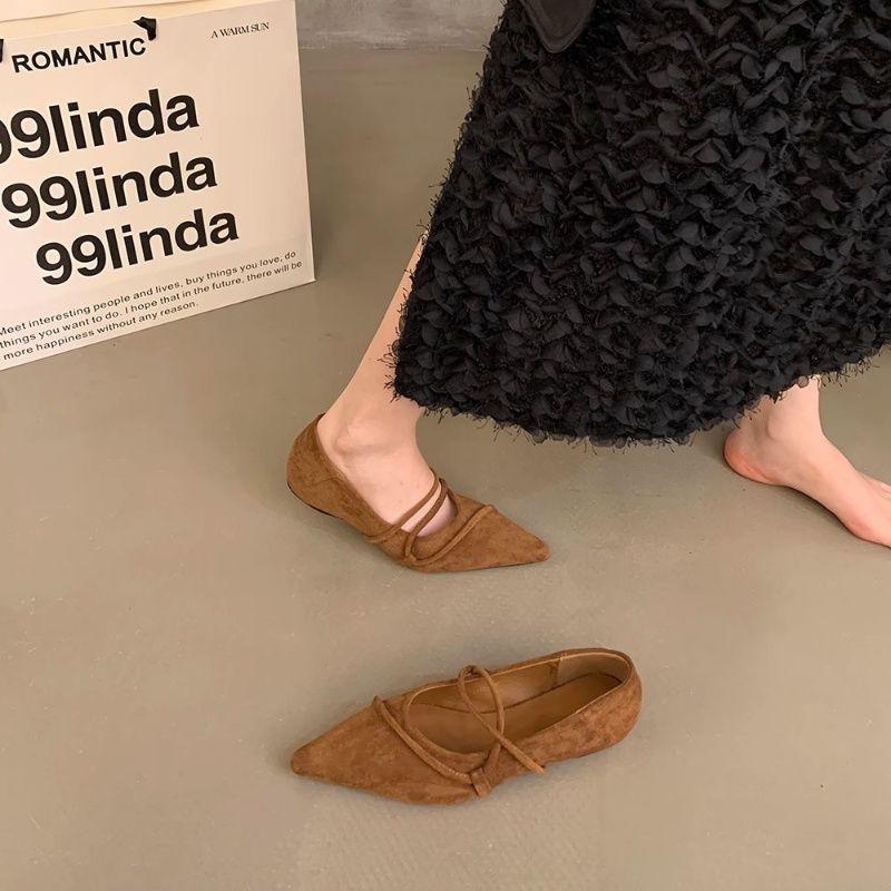 French soft-soled black commuter shoes 2025 spring and autumn flat-soled retro pointed leopard print single shoes women's shoes